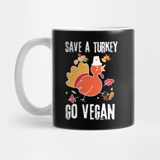 Save A Turkey Go Vegan Mug